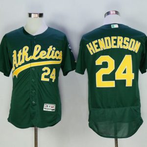 اله حاسبه متطوره Athletics #24 Rickey Henderson Green Flexbase Authentic Collection Cooperstown Stitched MLB Jersey ذهب اسماء