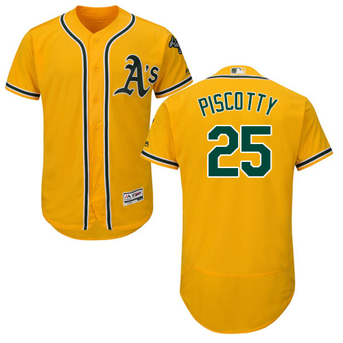 فلفل اسود حب Oakland Athletics #25 Stephen Piscotty Gold Flexbase Authentic Collection Stitched MLB Jersey المحمول